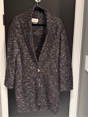 Isabel Marant Bouclé Shawl-Collar Cardigan Coat